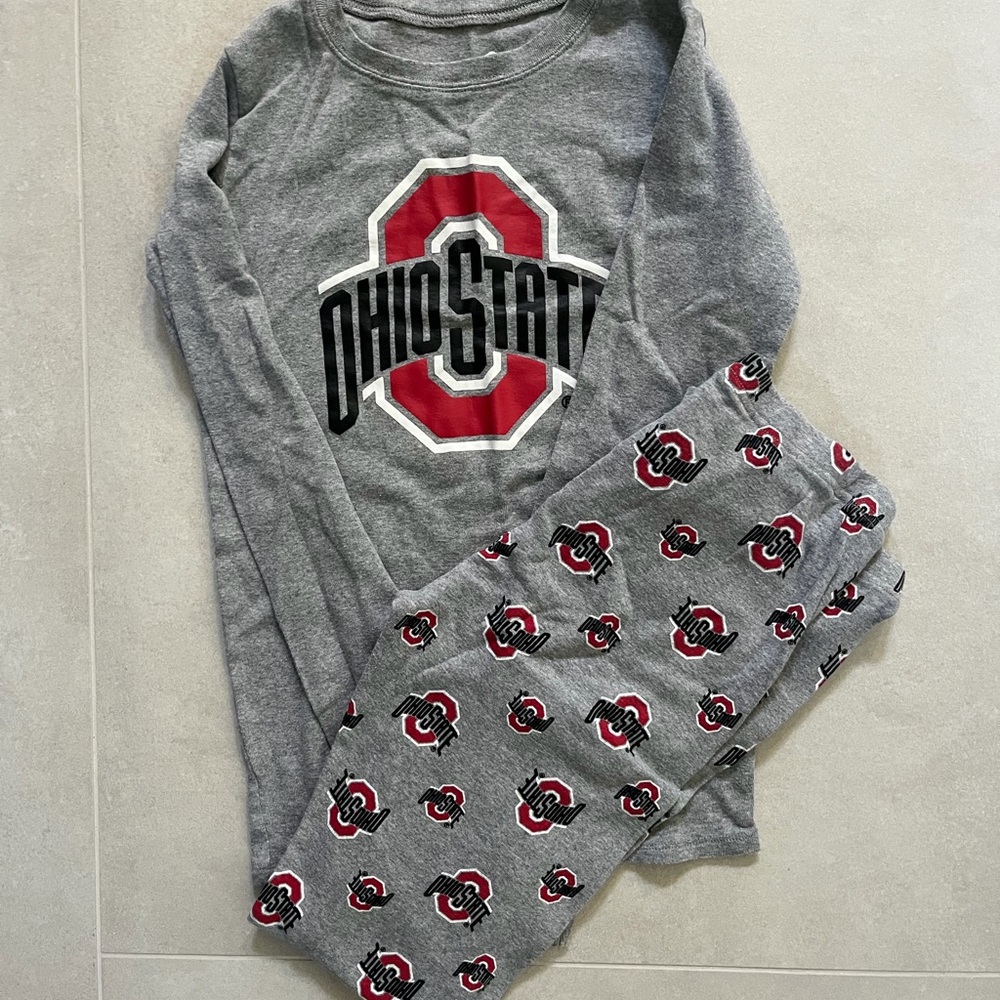 Ohio State Kids Pajamas - Gray and Red